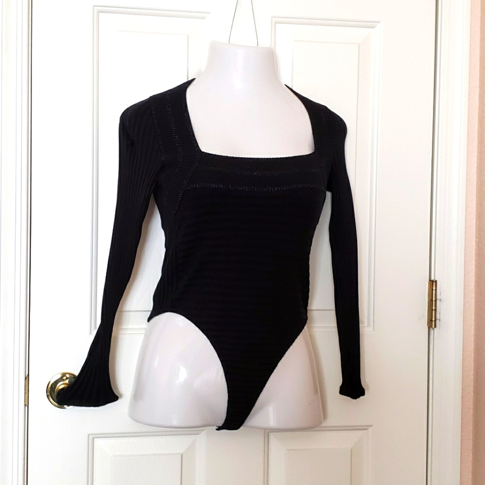 Vintage Cache silk blend bodysuit L